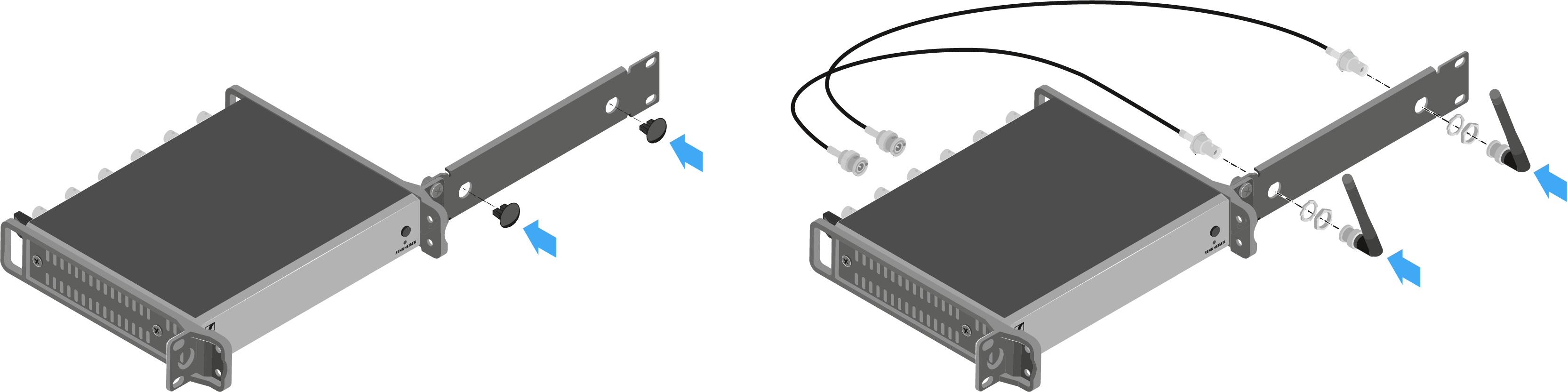 Installing the splitter in a rack