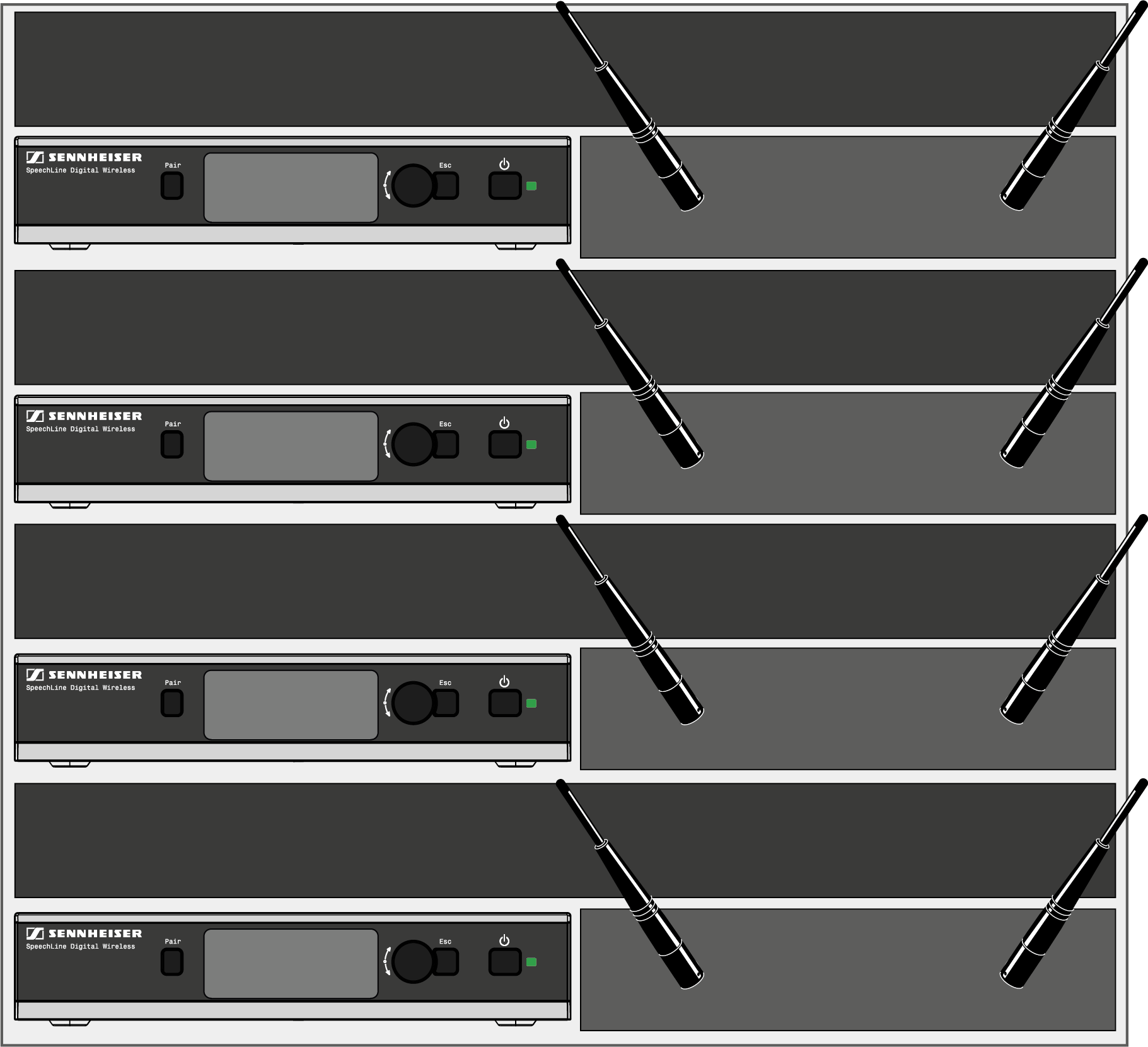 Option 3: Rack mounting - front