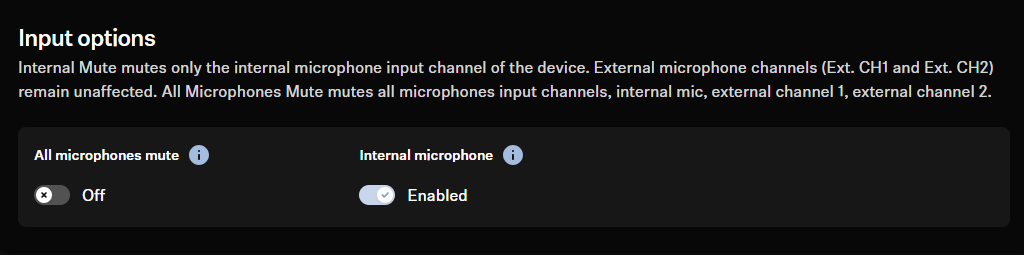 Muting internal and external audio signals